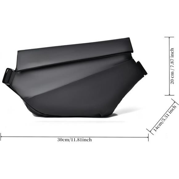 Expandable sling bag crossbody backpack waterproof anti theft chest shoulder bag - Picture 2 of 7